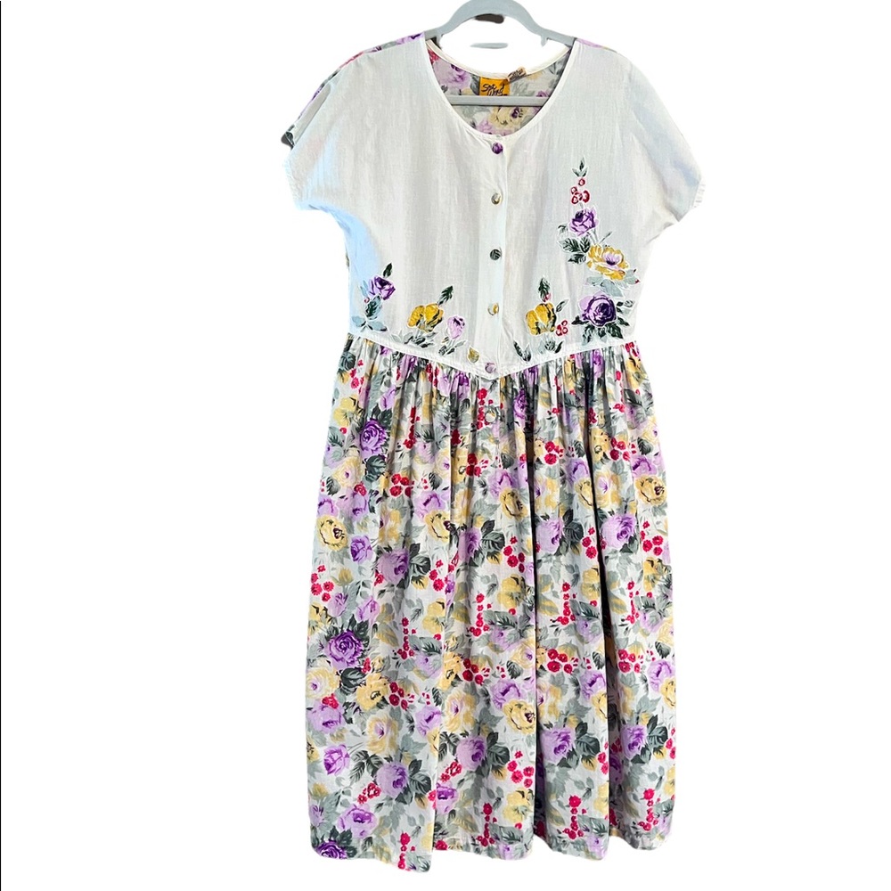 Vintage SEA WIND floral dress with pockets Size Medium
